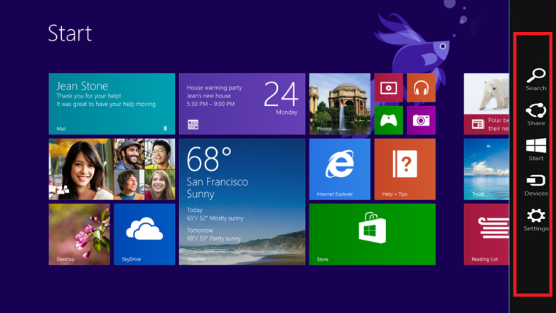 windows charms