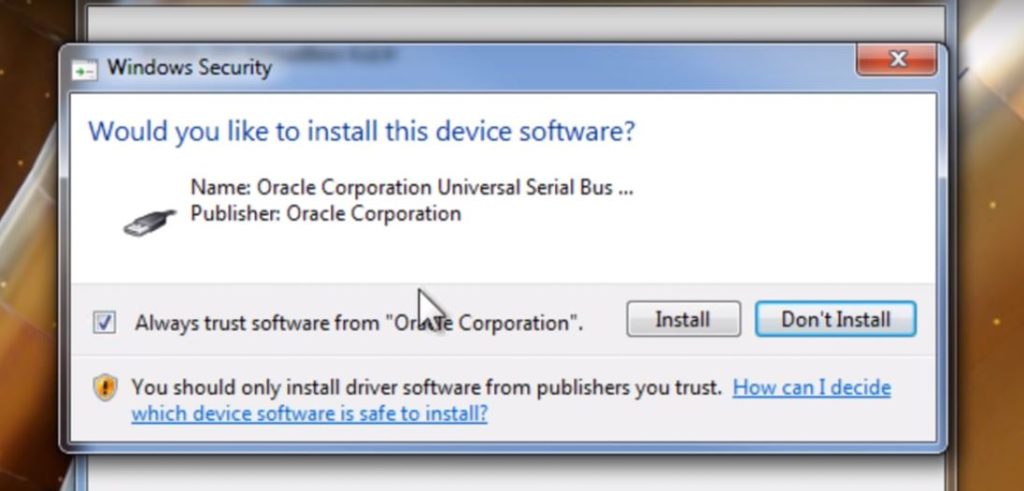 download and install virtual box- step 5