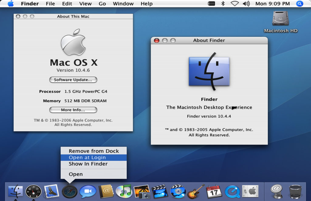 Mac OS X Tiger System requirements 