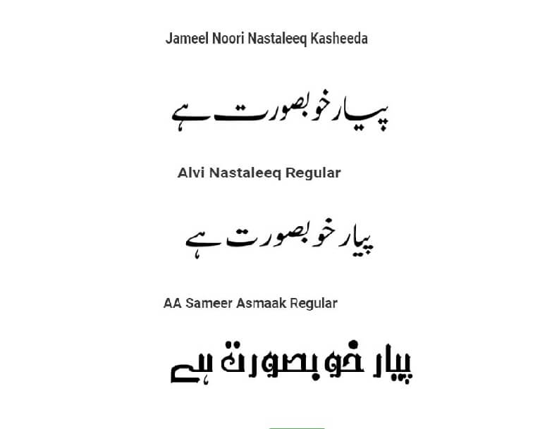 urdu fonts free download