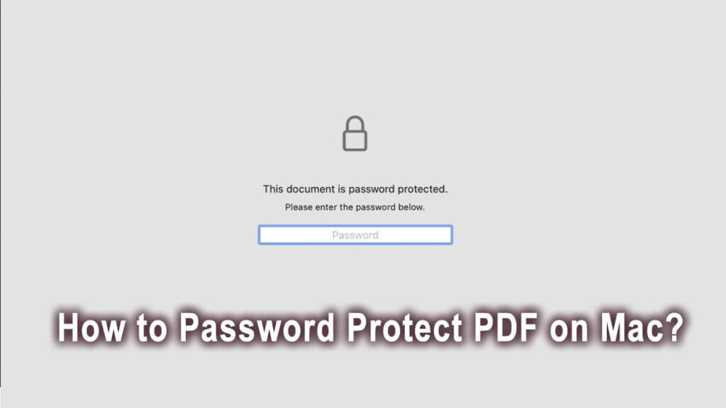 how to password protect a pdf on mac