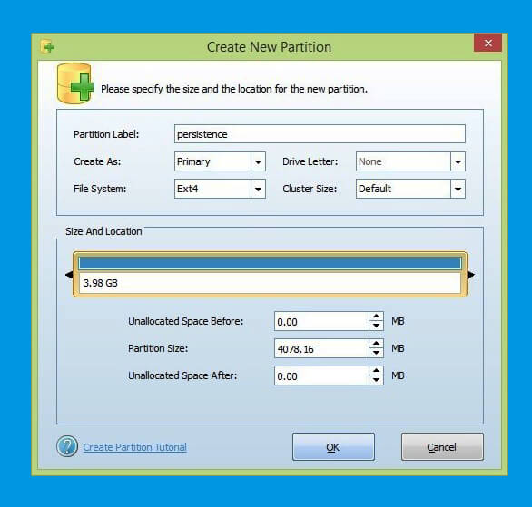 create new partition- minitool partition wizard