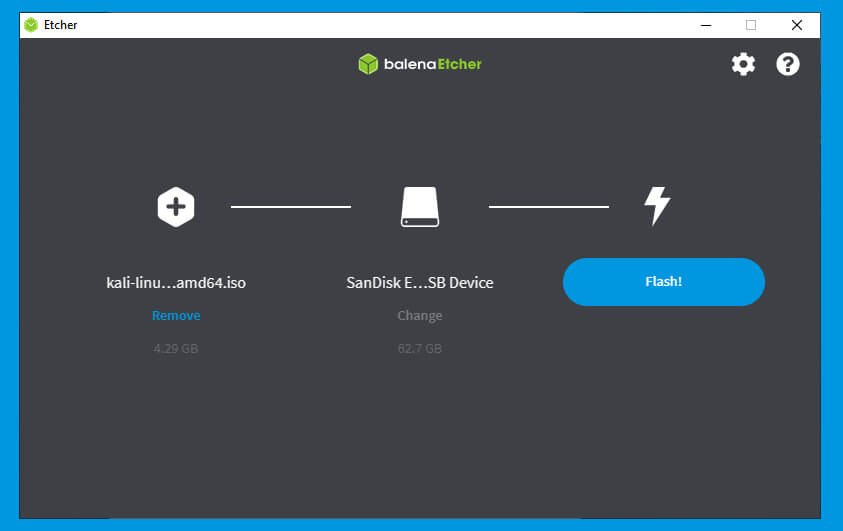 etcher for kali linux