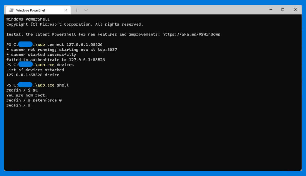 Command on Windows Terminal