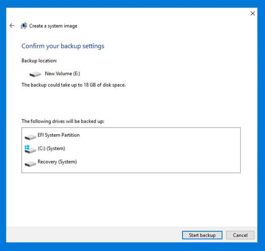 confirm back storage