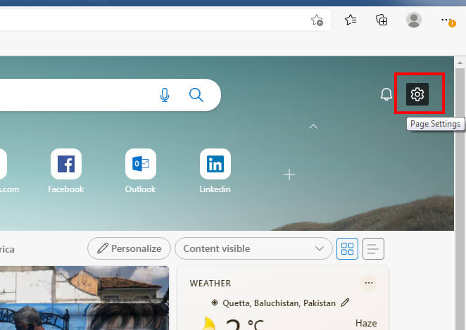 new tab option edge