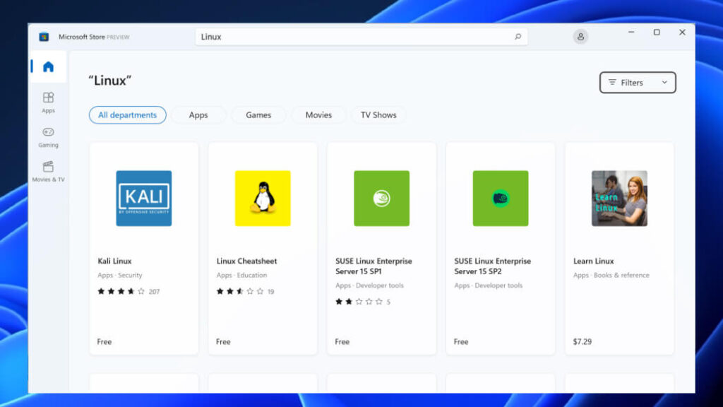 download Linux Subsystem on Windows 11