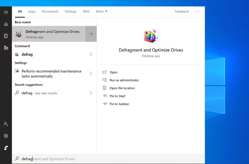 Defragment and optimize drivers