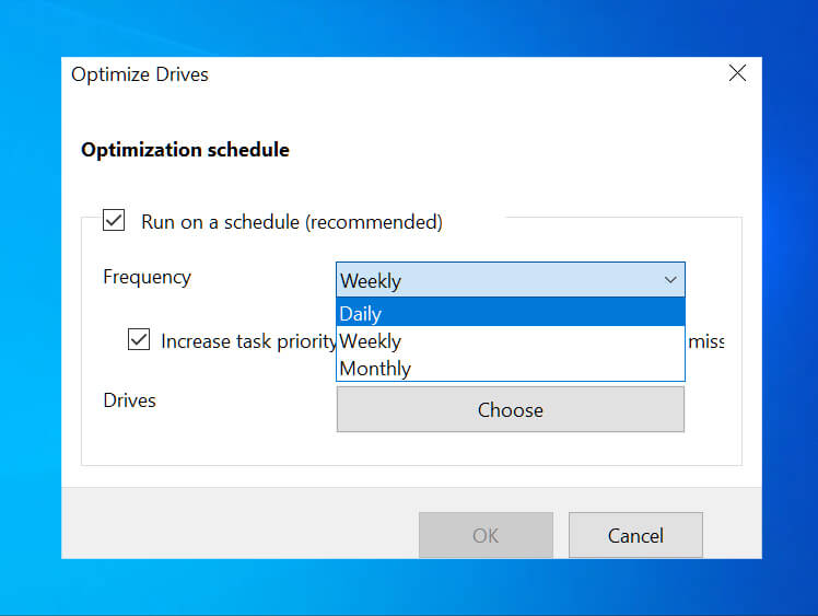 optimization schedule