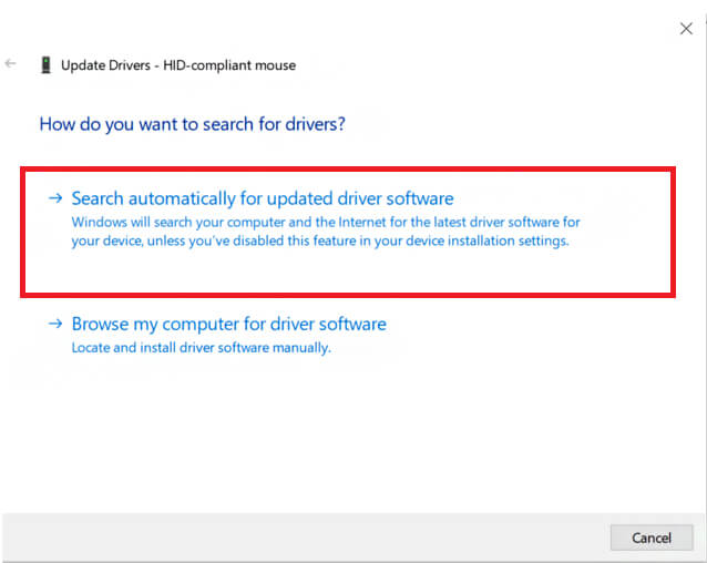 search automatically for updated driver software on Windows 11