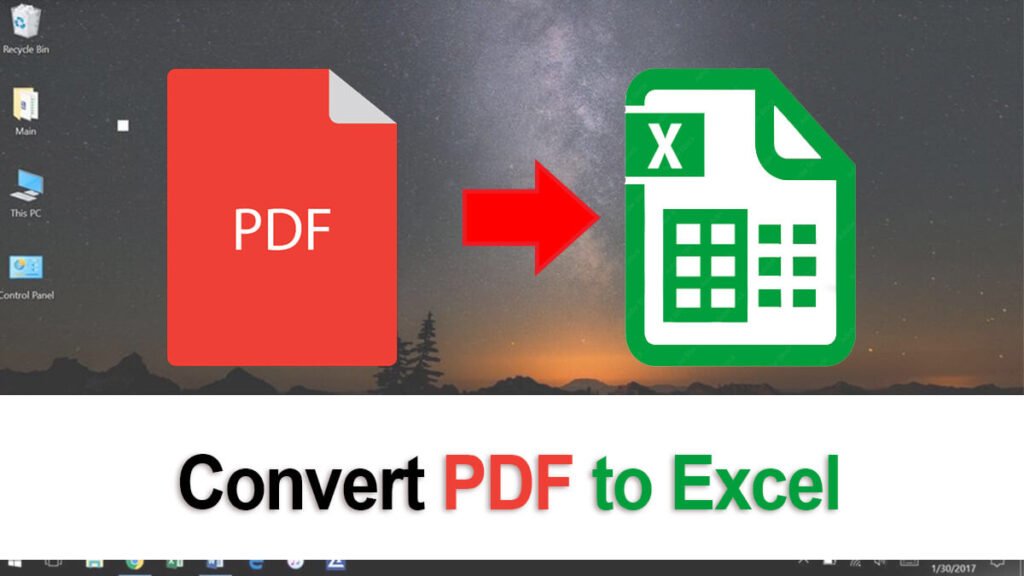 convert PDF to Excel