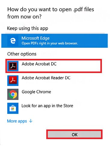 open with Adobe Acrobat Pro