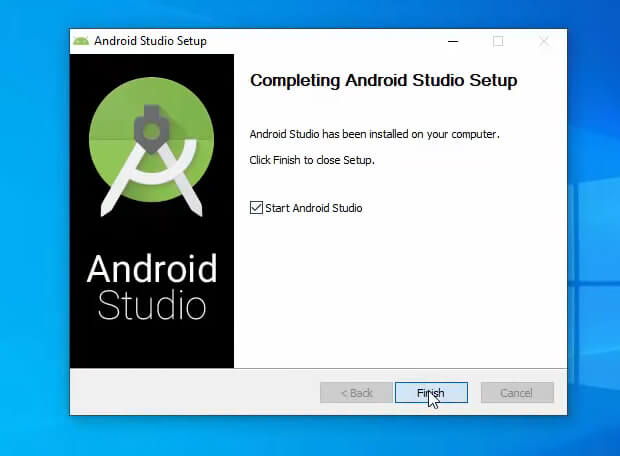 android studio installed on Windows 10