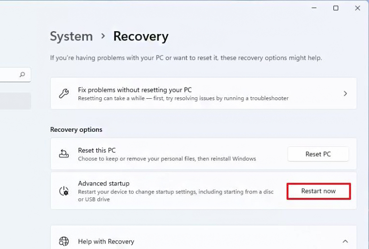 system to recovery