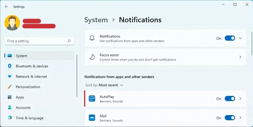 Notifications on Windows 11