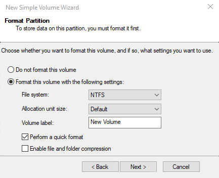 format partition